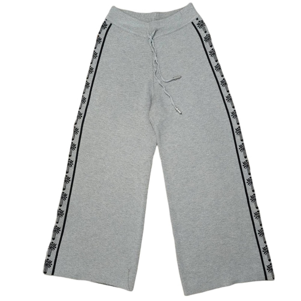 Vevea Wide Leg Drawstring Pants in Gray and Black - NWOT